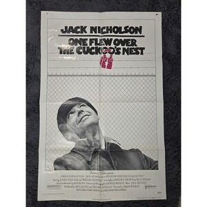One Flew Over the Cuckoo's Nest 1975 27"x41" Pre-Academy Award Movie Poster